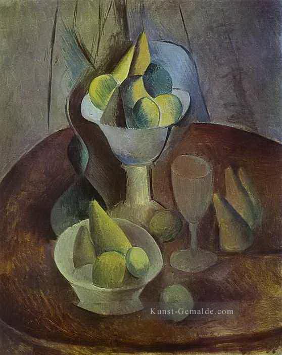 Compotier Obst und Glas 1909 Kubismus Pablo Picasso Ölgemälde